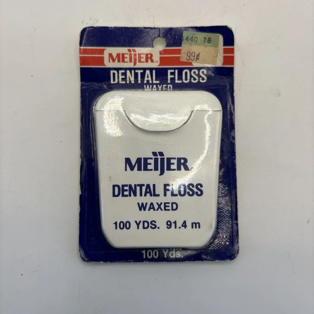 Vtg Meijer Dental Floss Waxed‎ 100 Yards Sealed NOS USA